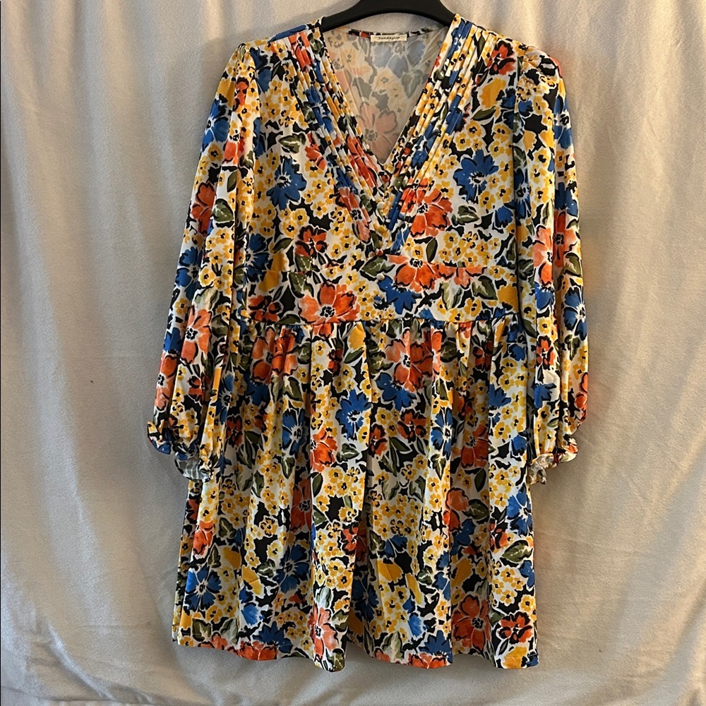 Sunday Up Floral V-Neck Dress